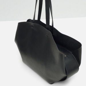 Zara basic contrasting tote